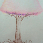 "Fluffy Tree" drawing