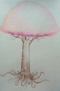 "Fluffy Tree" drawing