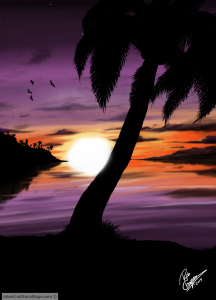 Sunset Beach painting