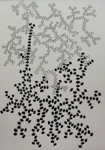 "Genetic Doodle" pen drawing by Robert Chapman